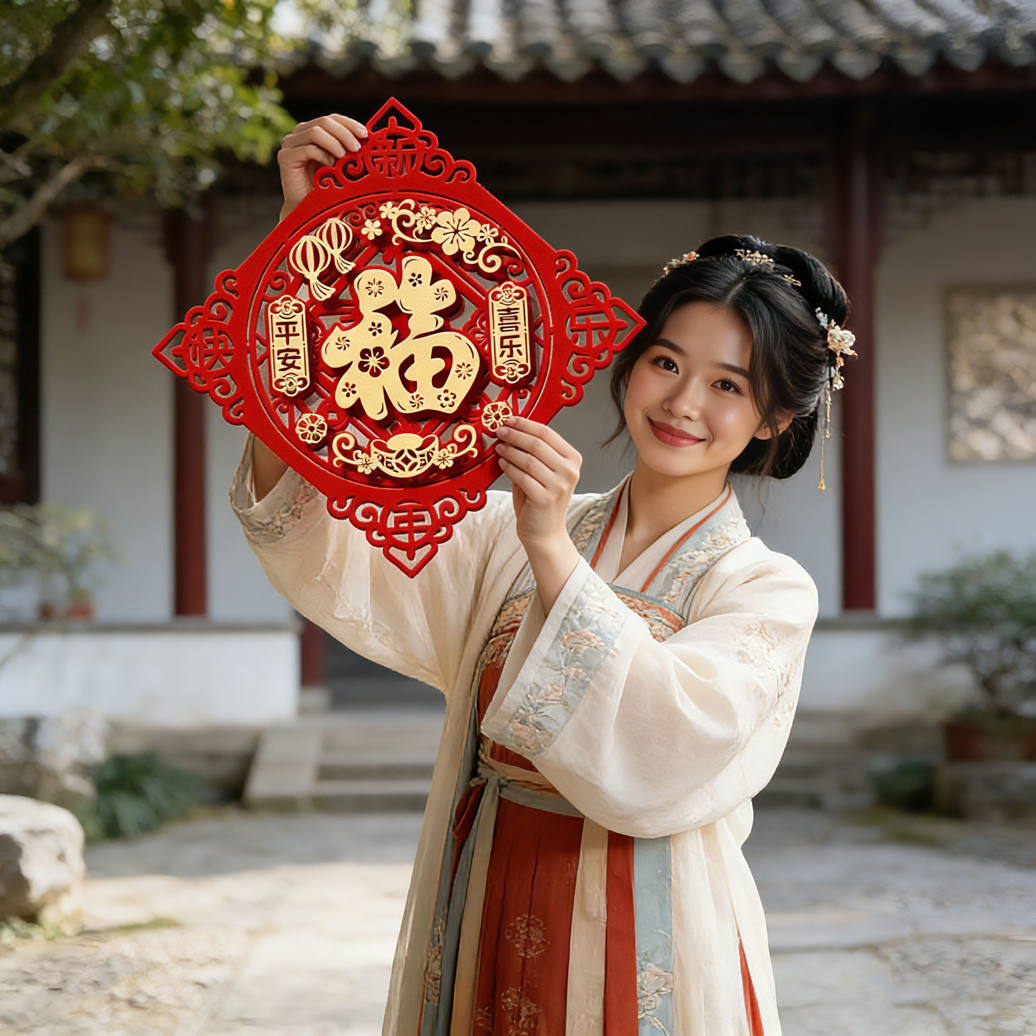 2026马年立体新款装饰福字门贴