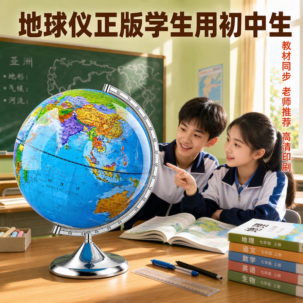 【央妈推荐】初中生学生用地球仪图片