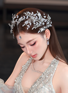 水舞A5306新娘头饰眉心坠皇冠王冠发饰婚纱礼服高级感减龄饰品