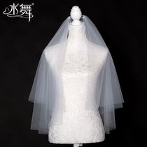 Water dance wedding double layer bridal headdress with combs soft wedding dress accessories headdress r0181