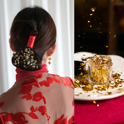 水舞U2081美甲金箔网红指甲贴碎金纸幻彩镭射泫雅风贴线闪亮片