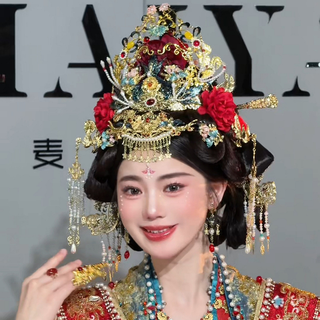 水舞U2288奢华大气新娘流苏明制步摇宫廷凤冠古风中式婚礼发饰