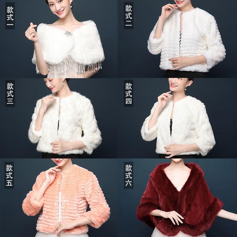 女包外套兔毛新娘婚纱礼服伴娘2018冬结婚时尚百搭披肩加厚保暖邮在类目 女装/女士精品, 婚纱/旗袍/礼服, 礼服/晚装中 - 来自Buy2taobao.com提供专业的淘宝代购服务