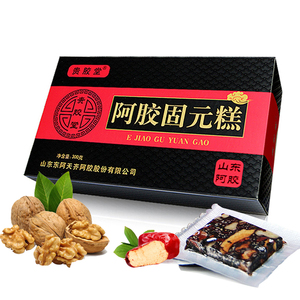 新品！山东东阿红枣阿胶糕即食黑芝麻核桃阿胶块粉固元糕即食