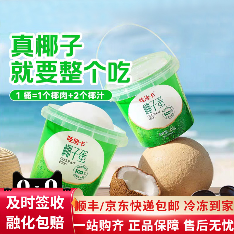 【2桶】哇迪卡椰子蛋椰子汁饮料品泰国椰子椰肉500g桶装果汁香椰