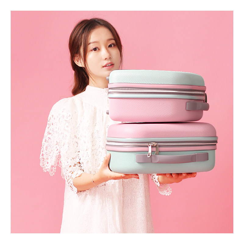 姿旅迷你手提箱行李箱女14寸小旅行化妆包旅行箱可爱小包包女13萌