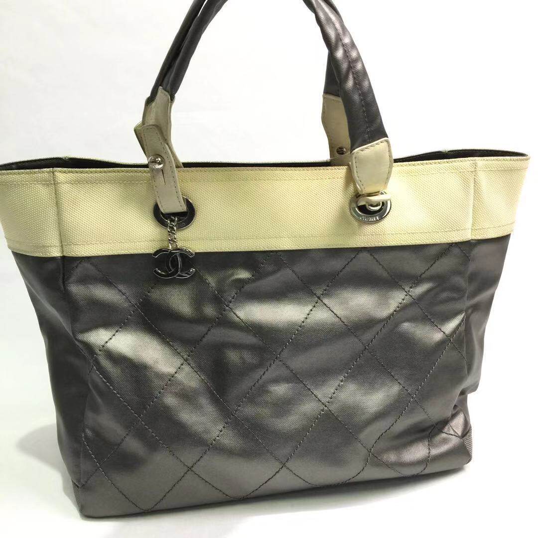 95 new Chanel Color matching canvas lady Handbag 10.10in the Leisure fish products, Leather bags/Hot handbags/Men's bag, Ms. bags category - from Buy2taobao.com to provide professional Taobao agent buy service