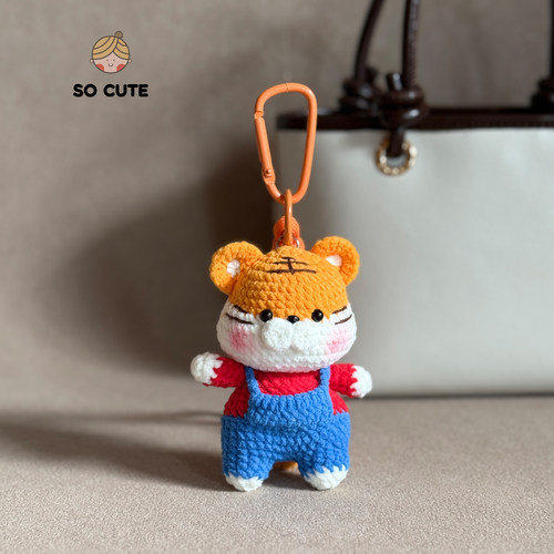 socute 可爱背带小老虎包包挂件挂饰钥匙扣挂件高级小众礼物送人