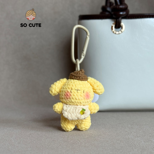 socute 超可爱围兜布丁狗包包挂件背包配件书包挂件小众礼物