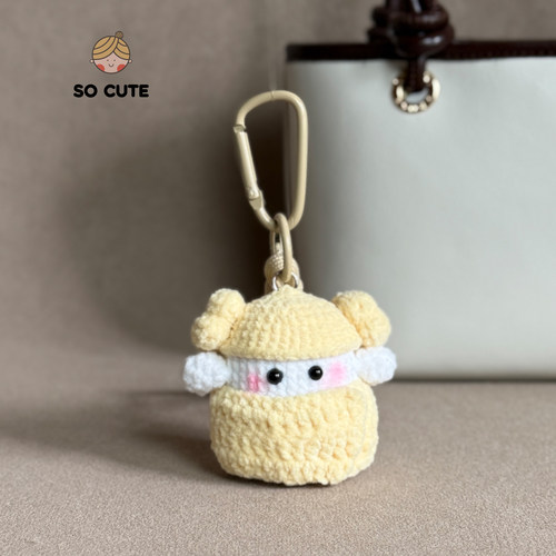 socute 桃源奶呼呼浴袍萝卜包包挂件挂饰钥匙扣挂件小众高级礼物