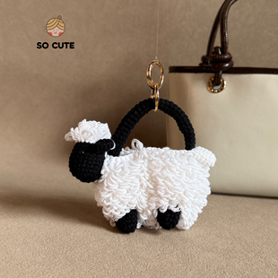 socute 可爱小羊肖恩耳机包零钱包包挂件挂饰钥匙扣高级感礼物