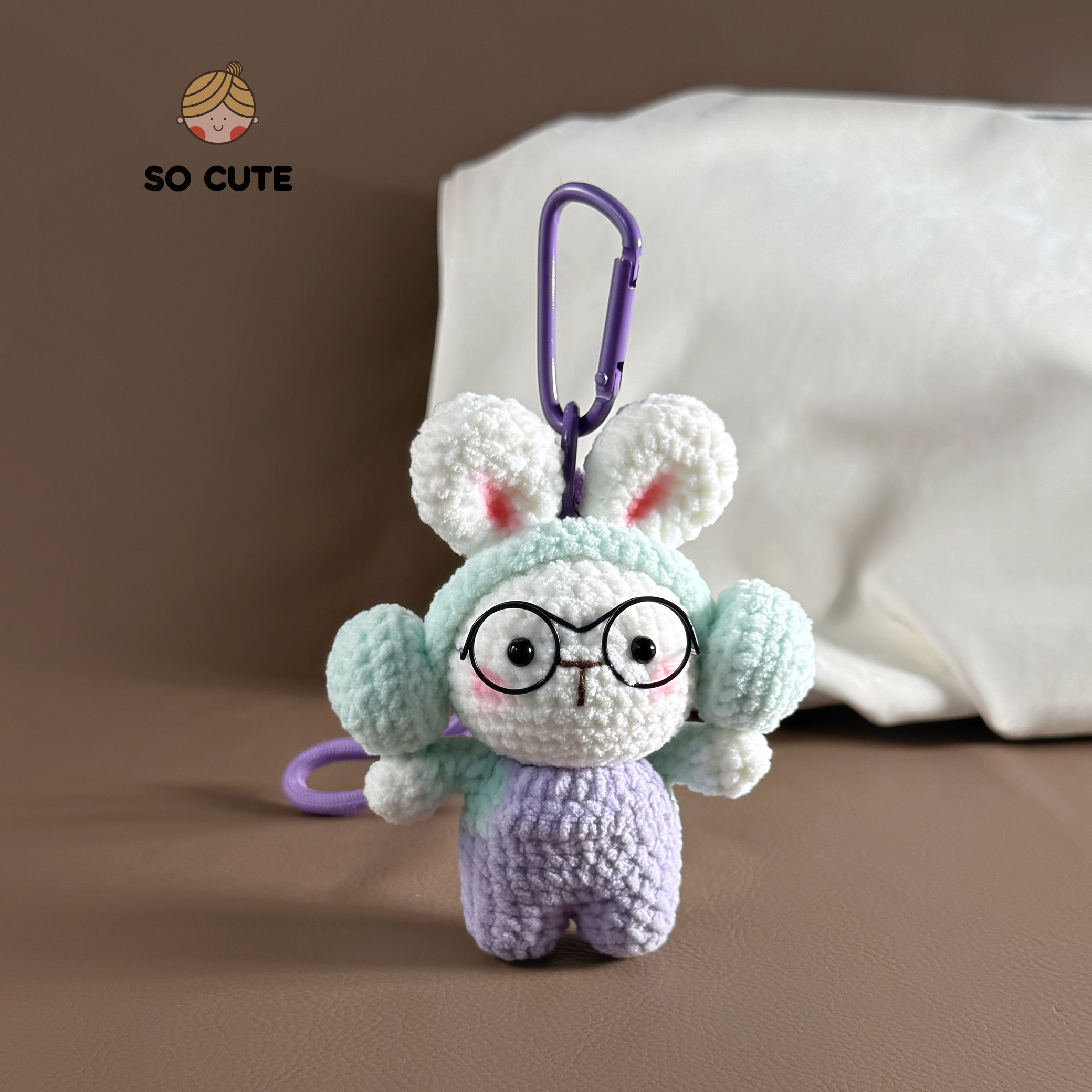 socute 可爱耳机兔包包挂件挂饰钥匙扣挂件小众高级感创意礼物