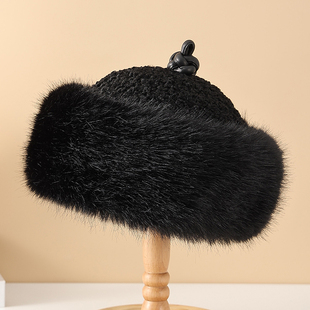 皇帝帽加厚地主帽乾隆帽子男贝勒爷仿狐狸毛帽子满族王爷帽蒙古帽