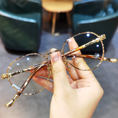 简丹萝心复古文艺圆框近视眼镜男女潮时尚 百搭超轻细框素颜镜架