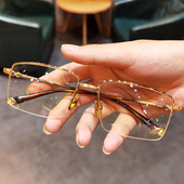 简丹萝心近视眼镜框男女个性 半框平光镜方框商务近视眼镜架 时尚