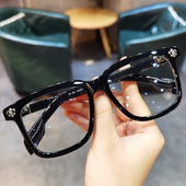 简丹萝心百搭复古眼镜框男女潮超轻大框黑色粗框板材近视防蓝光