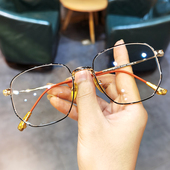 简丹萝心眼镜框男潮复古钛架超轻不规则多边形近视眼镜框女潮