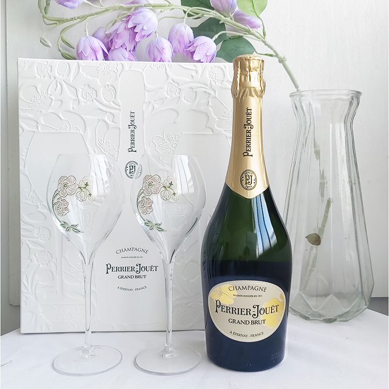 礼盒装#法国原装进口巴黎之花香槟Perrier Jouet起泡酒 洋酒750ml