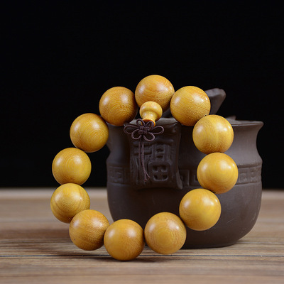 木鱼和善源头菩提木黄金木老料佛珠手串文玩男女款手链