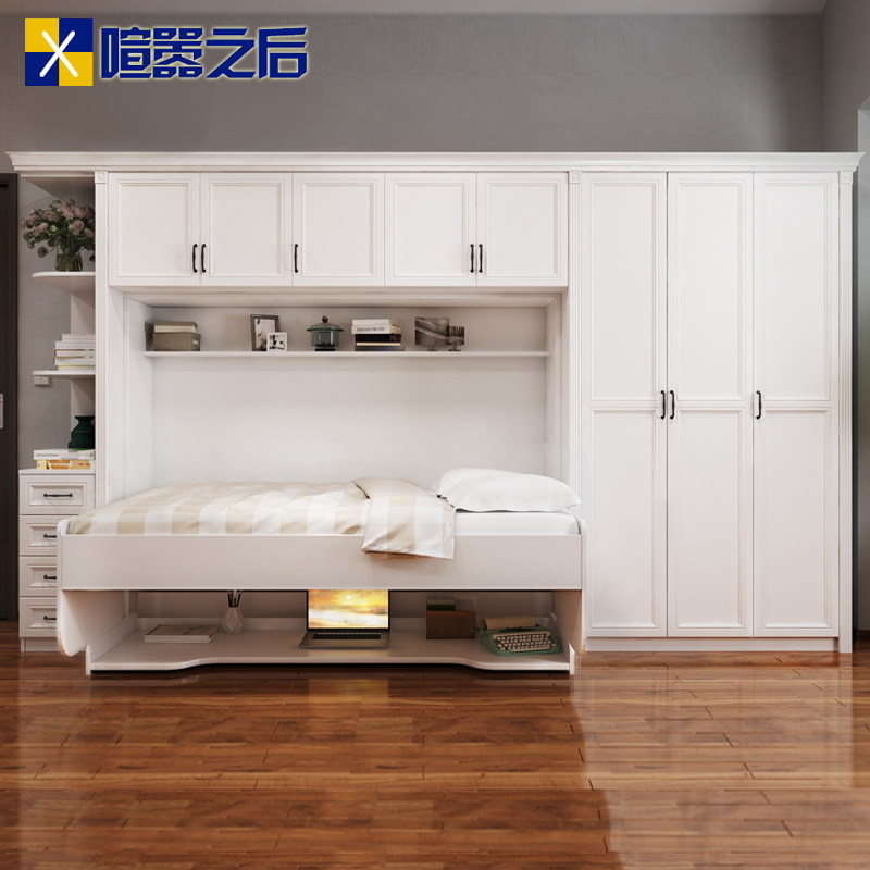 隐形床省空间的墨菲床壁床柜隐藏墙床多功能组合书桌床ch-212