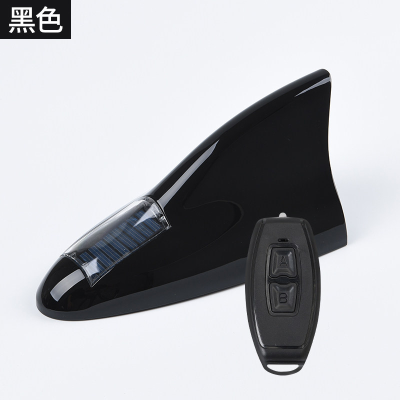 상어 지느러미 안테나 태양 플래시 라이트 자동차 상어 지느러미 빛 장식 조명 라디오 안테나 수정 된 후방 충돌 방지 날개 빛