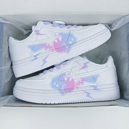 回力ow樱花皮卡丘联名男鞋潮限量款动漫夏季渐变