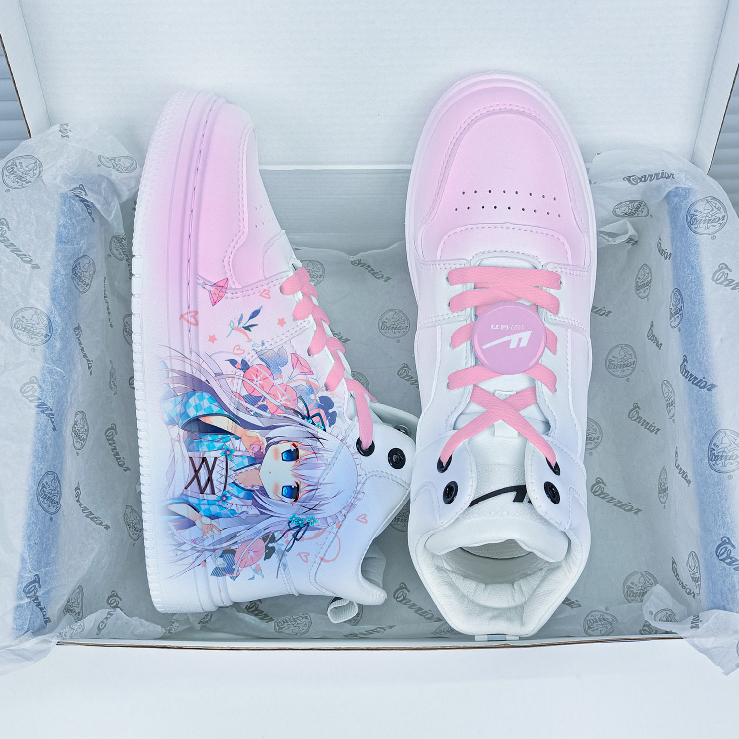 回力ow正品樱花动漫板鞋女冬季限量款运动休闲春秋透气高帮鞋男潮