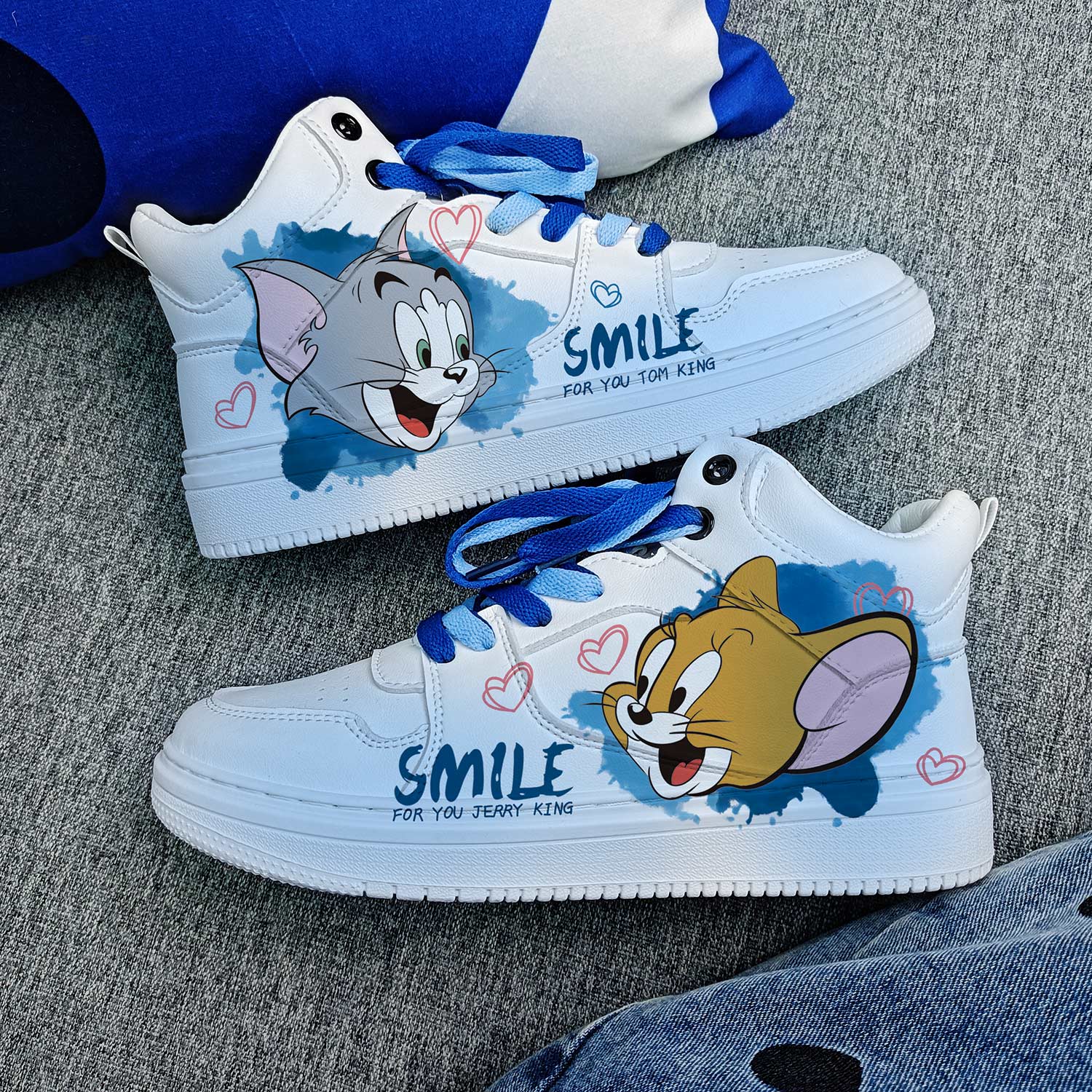 回力桃子熟了猫和老鼠动漫正品板鞋男秋冬季限量款运动休闲高帮鞋