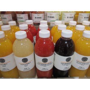 胖东来DL纯果汁多口味橙汁 水蜜桃 番茄 葡萄 芒果饮料1L*6瓶整箱