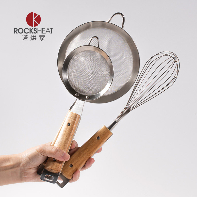 ROCKSHEAT不锈钢304辅食面粉筛鸡蛋挞液果汁豆浆过滤网筛漏网漏勺,厨房/烹饪用具,面粉筛,淘宝优惠券,粉丝福利购,淘宝优惠卷