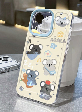 可爱考拉适用苹果17手机壳iPhone15promax新款16pro华为mate70荣耀90防摔14小米13透明vivo12全包oppo软壳k80