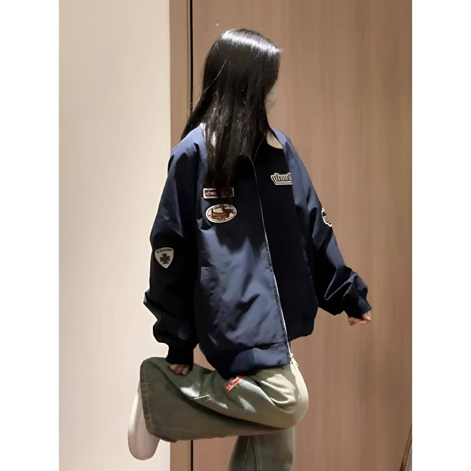 棉服女款2025新款美式棒球服夹克棉衣超好看夹棉外套冬季加厚棉袄