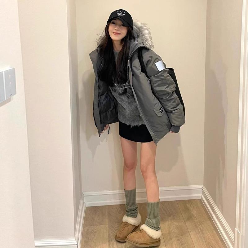 反季美式羽绒棉服女冬季新款覆古短款棉衣外套情侣工装派克服棉袄