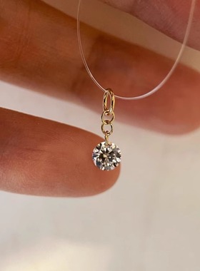 HETAO荷桃摇曳款40分圆钻培育钻D色vs-vvs级耳环吊坠长款18k金