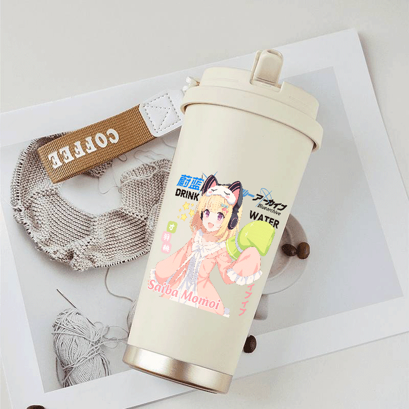 蔚蓝档案保温杯提绳吸管