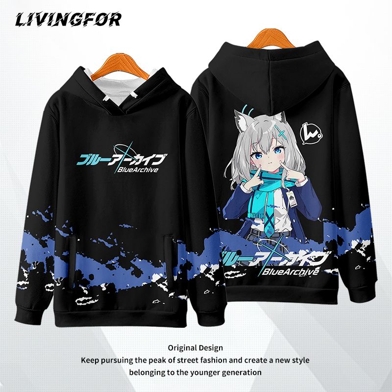 碧蓝蔚蓝档案卫衣砂狼白