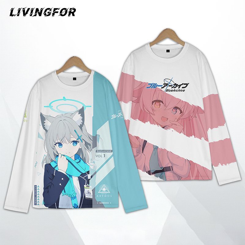 蔚蓝档案痛衣碧蓝长袖T恤