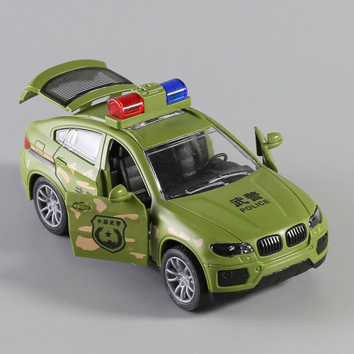 宝马警车玩具儿童惯性小汽车