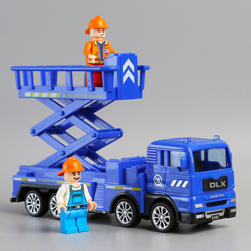 城市抢险车升降车道路工程维修车仿真模型滑行运输小汽车礼物