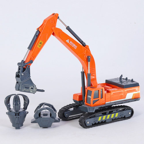 德立信橙色工程车玩具儿童