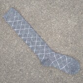 销售女35 38码 彩棉菱形格图案及膝保暖长筒袜子