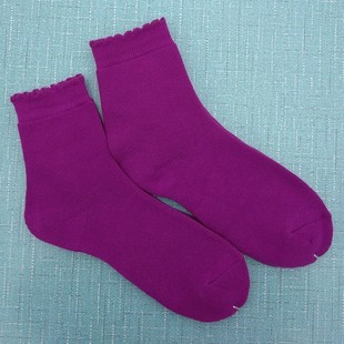 43码 紫红色棉质全毛巾加厚保暖中筒袜子 40码 微瑕处理男女36