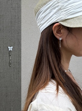 Lightnight夜白原创【蜜语】极简珍珠贝壳925纯银耳钉耳夹耳饰