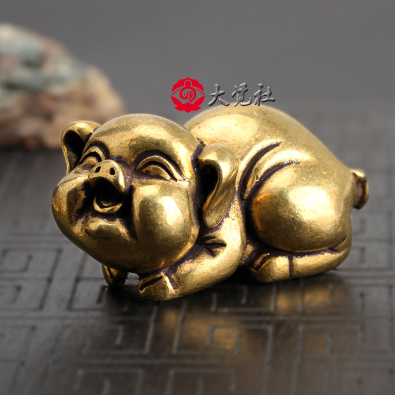 吉祥纯铜礼物汽车载可爱风生肖猪