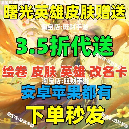 曙光英雄典藏高级绘卷龙晶改名卡心愿皮肤代送残影墨染竹影