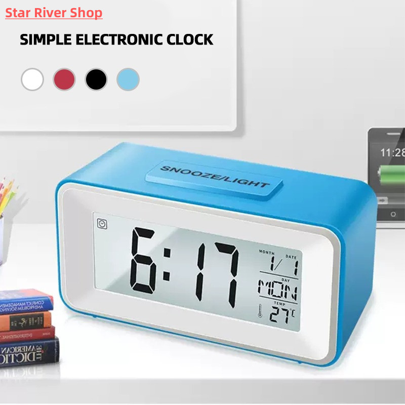 Home Desk Digital Clock Sound Control Backlight 12/24 H Snoo 家居饰品 挂钟 原图主图