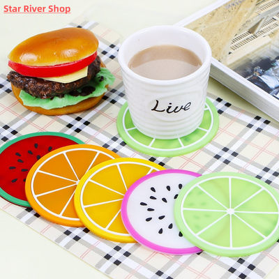 1 Pcs Fruit Shape Coaster Creative Cup Pads Silicone Insulat