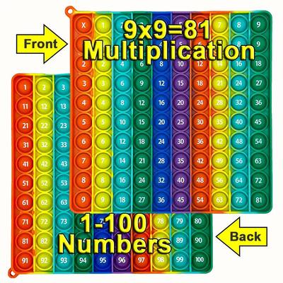 9x9 Multiplication 9+9 Addition 1-100 Counting Numbers Push