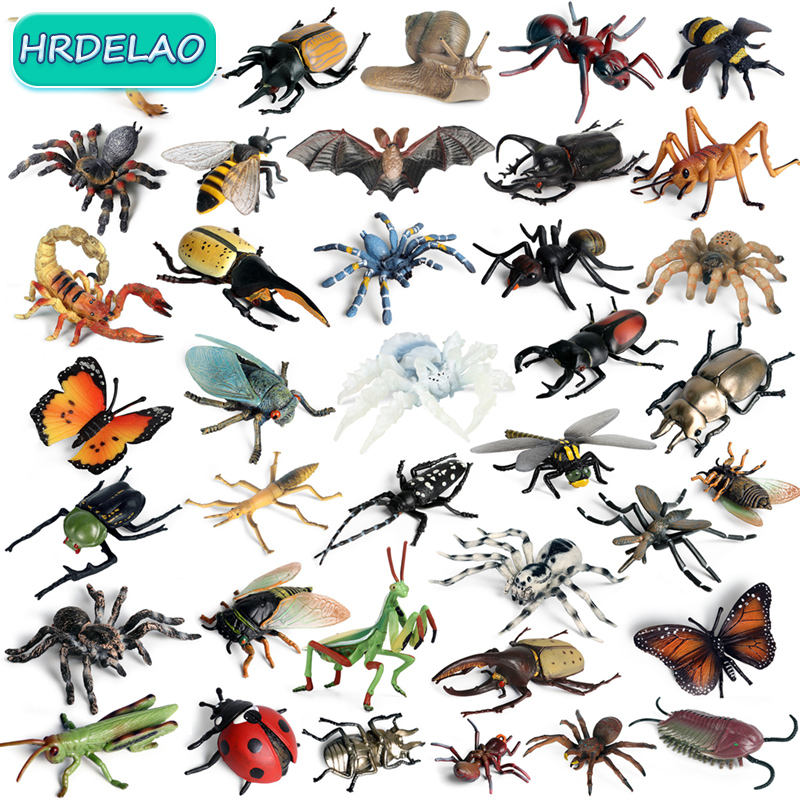 Simulation Insect Bee Spider Butterfly Snail Ant Action Figu-封面