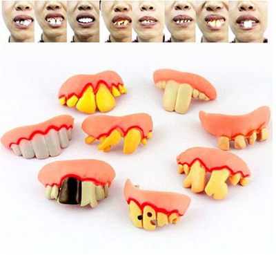 5 pcs Halloween Decoration Funny Joke Tooth C Rotten Teeth P